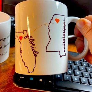 Miles apart coffee mug